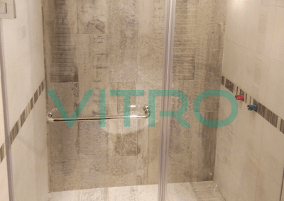 Реализиран проект - душ параван прозрано стъкло