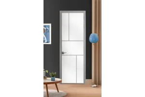 Стъклена врата Lusso L10 Цвят Сив Мат