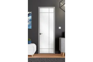 Стъклена врата Lusso L8 Цвят Сив Мат