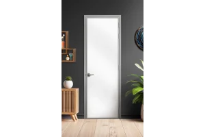 Стъклена врата Lusso L0 цвят Сив мат